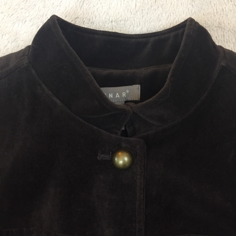 Kenmar Velour Jacket Brown Size 6 - Picture 3 of 8